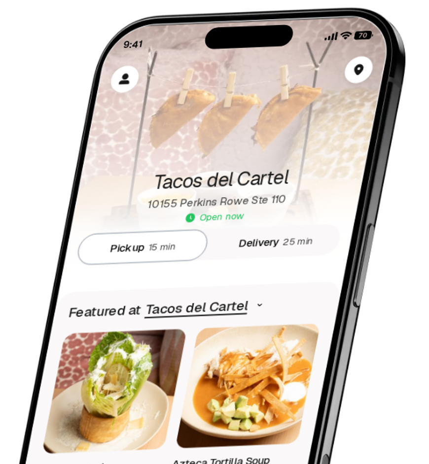 Tacos del Cartel app preview